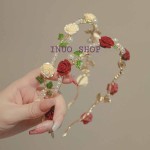 Arco de perlas y flores vintage